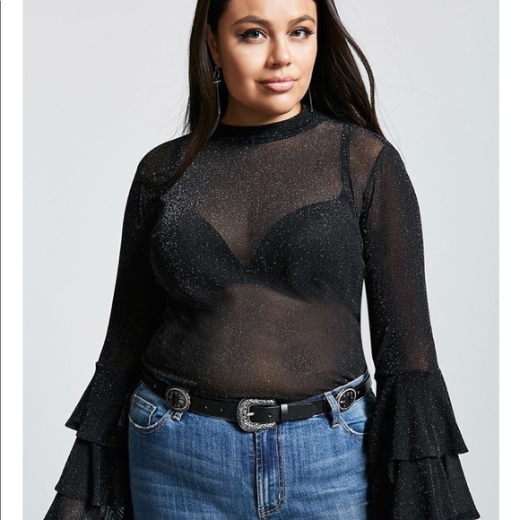 Forever 21 Tops - 🖤NWT Plus Size Forever 21 Sheer Top